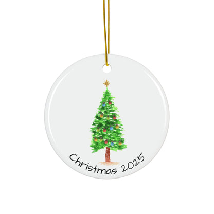 Ceramic Christmas Ornament — Christmas 2025 Tree Holiday Keepsake