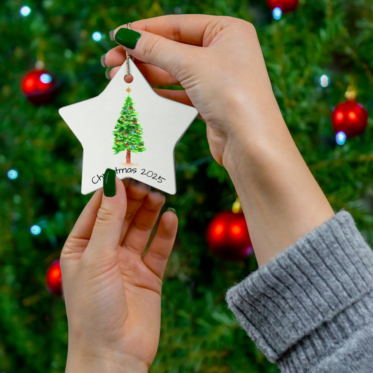 ceramic christmas ornament — christmas 2025 tree holiday keepsake