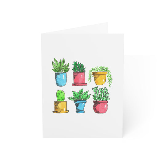 Potted Plants Greeting Card - Set of 10, 30, or 50