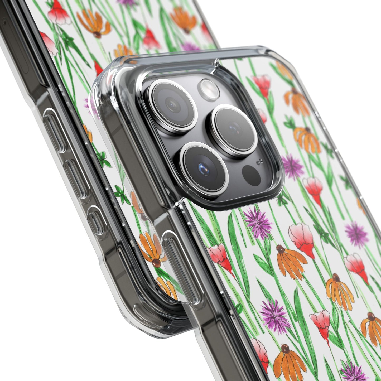 wildflower garden — clear phone case, magsafe® compatible