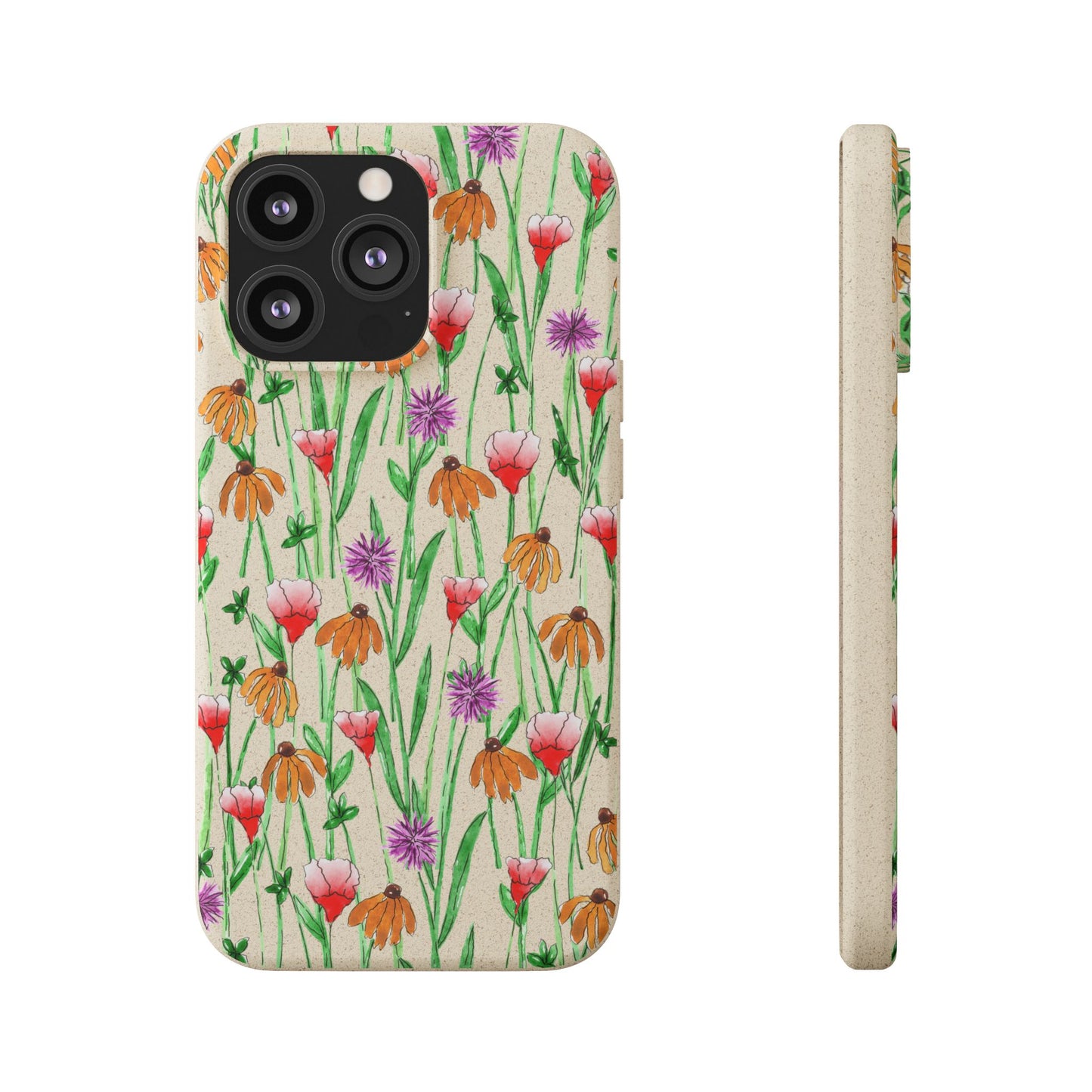 wildflower garden — biodegradable phone case