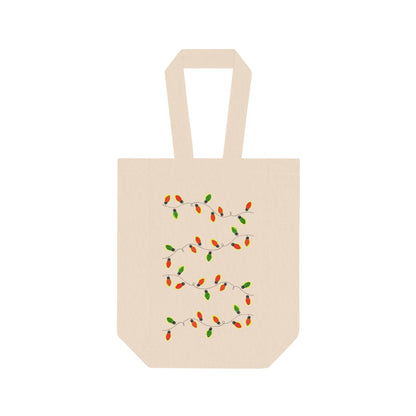 Double Wine Tote — Holiday String Lights Wine Carrier