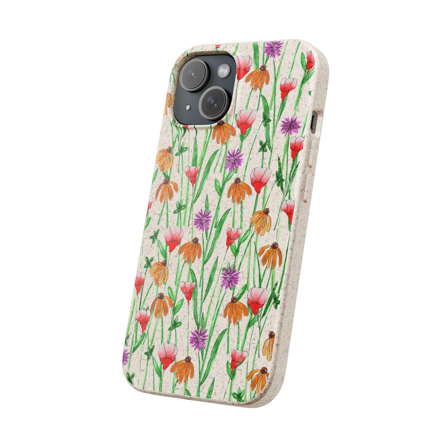 wildflower garden — biodegradable phone case