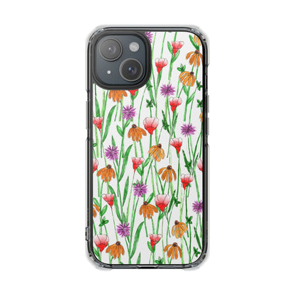 Wildflower Garden — Clear Phone Case, MagSafe® Compatible