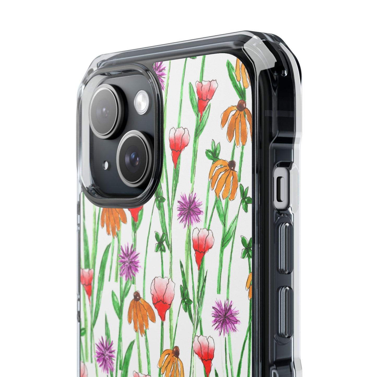 wildflower garden — clear phone case, magsafe® compatible