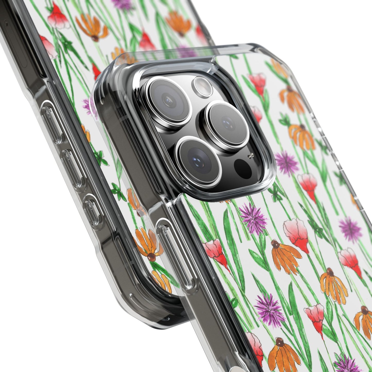 wildflower garden — clear phone case, magsafe® compatible