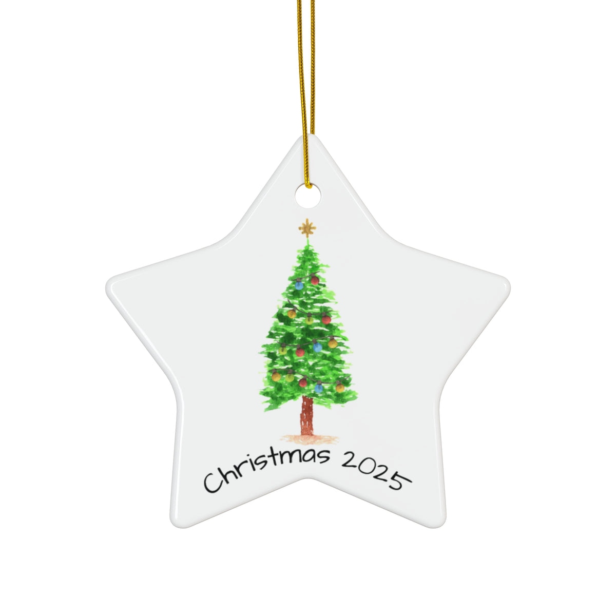 ceramic christmas ornament — christmas 2025 tree holiday keepsake