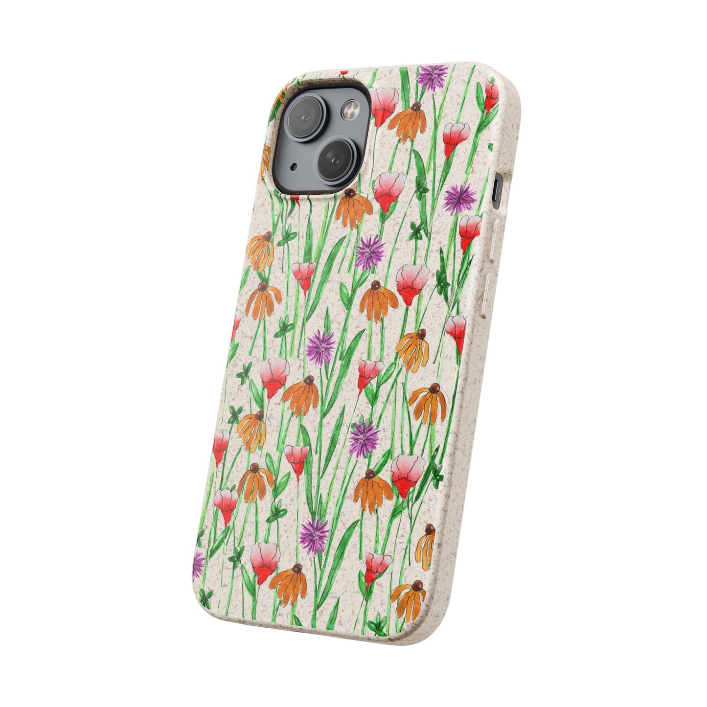 wildflower garden — biodegradable phone case