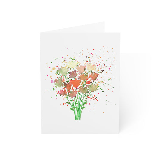 Splatter Bouquet Greeting Card - Set of 10, 30, or 50