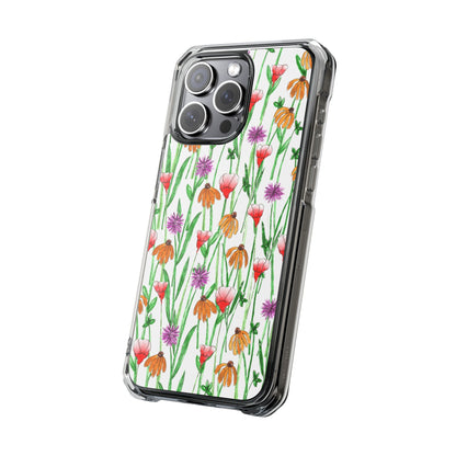 Wildflower Garden — Clear Phone Case, MagSafe® Compatible