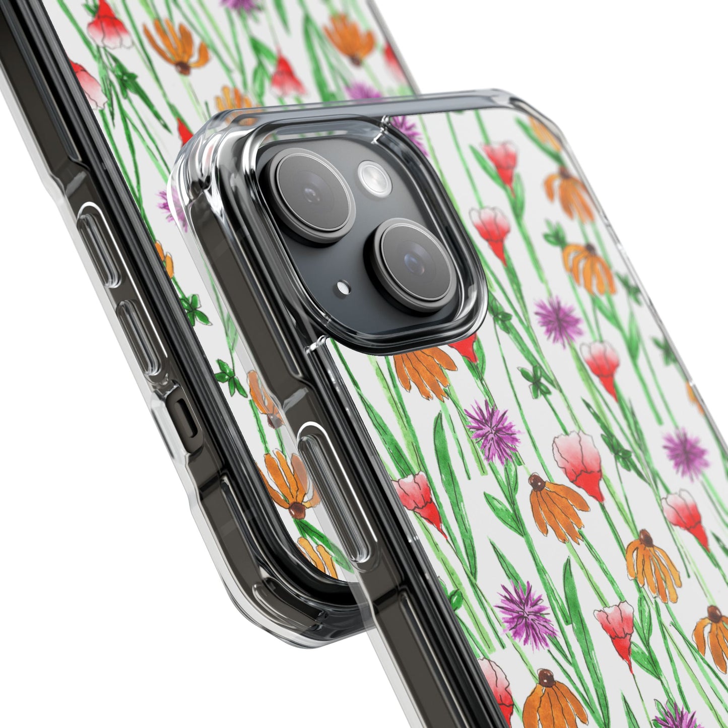 wildflower garden — clear phone case, magsafe® compatible