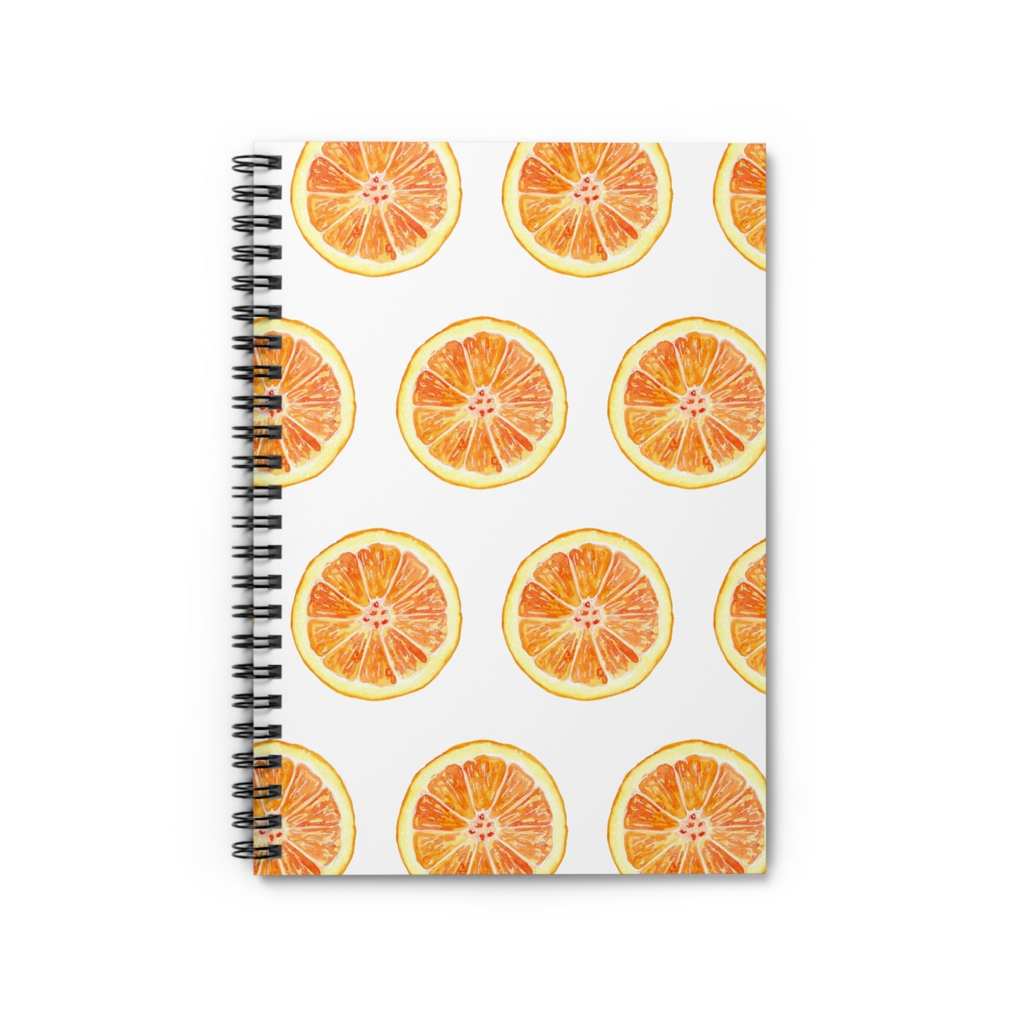 orange spiral notebook