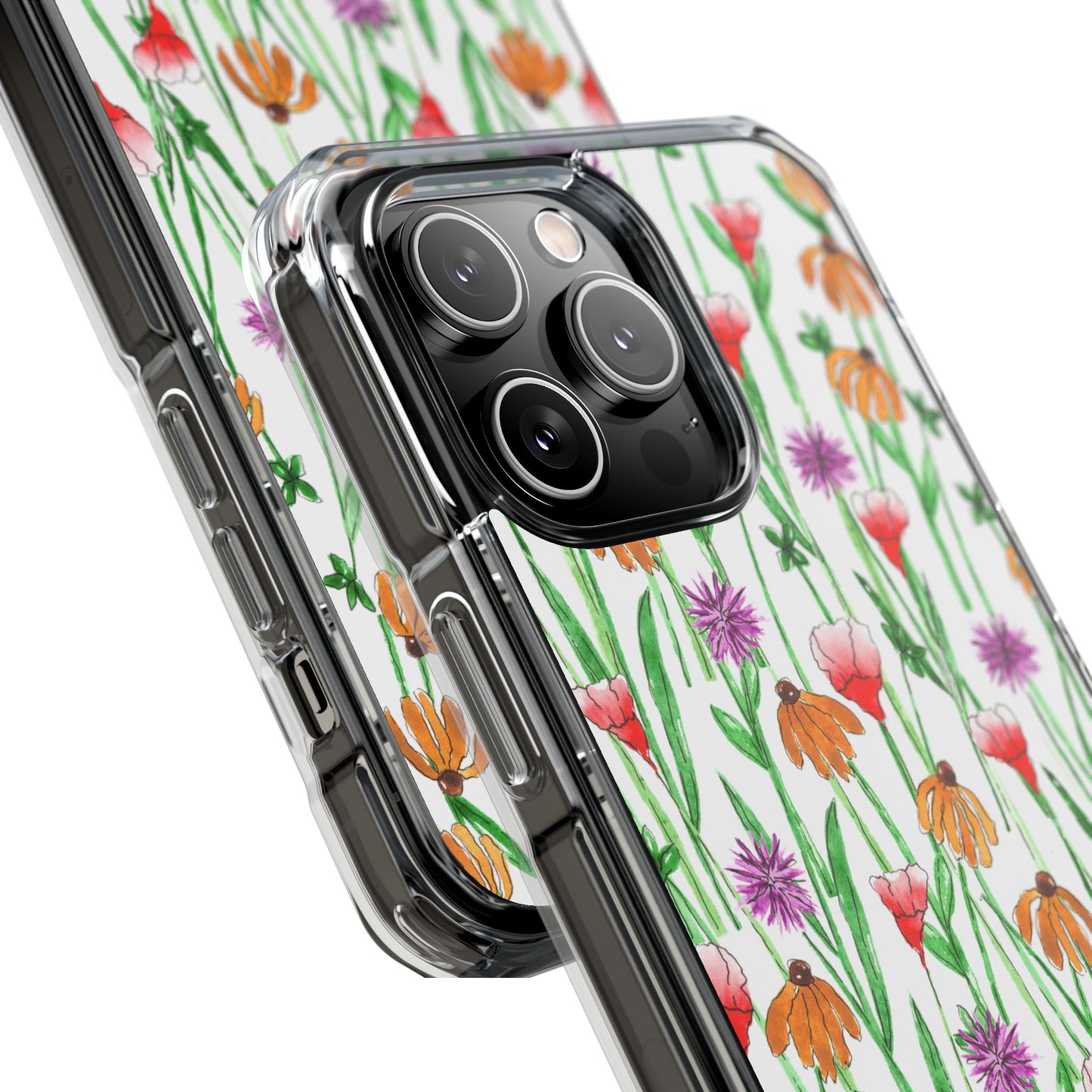 wildflower garden — clear phone case, magsafe® compatible