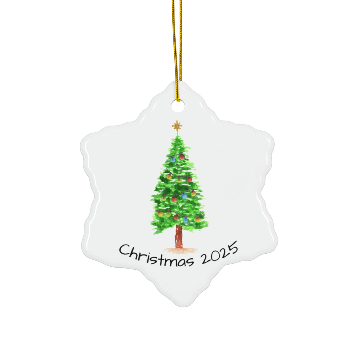 ceramic christmas ornament — christmas 2025 tree holiday keepsake