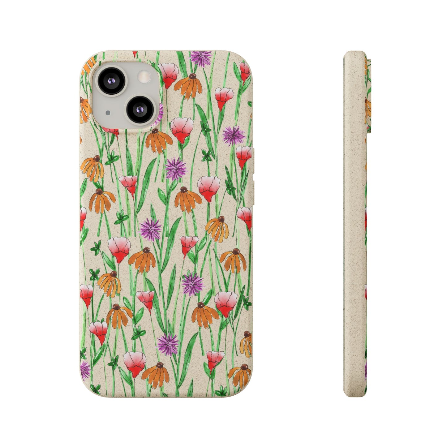 wildflower garden — biodegradable phone case