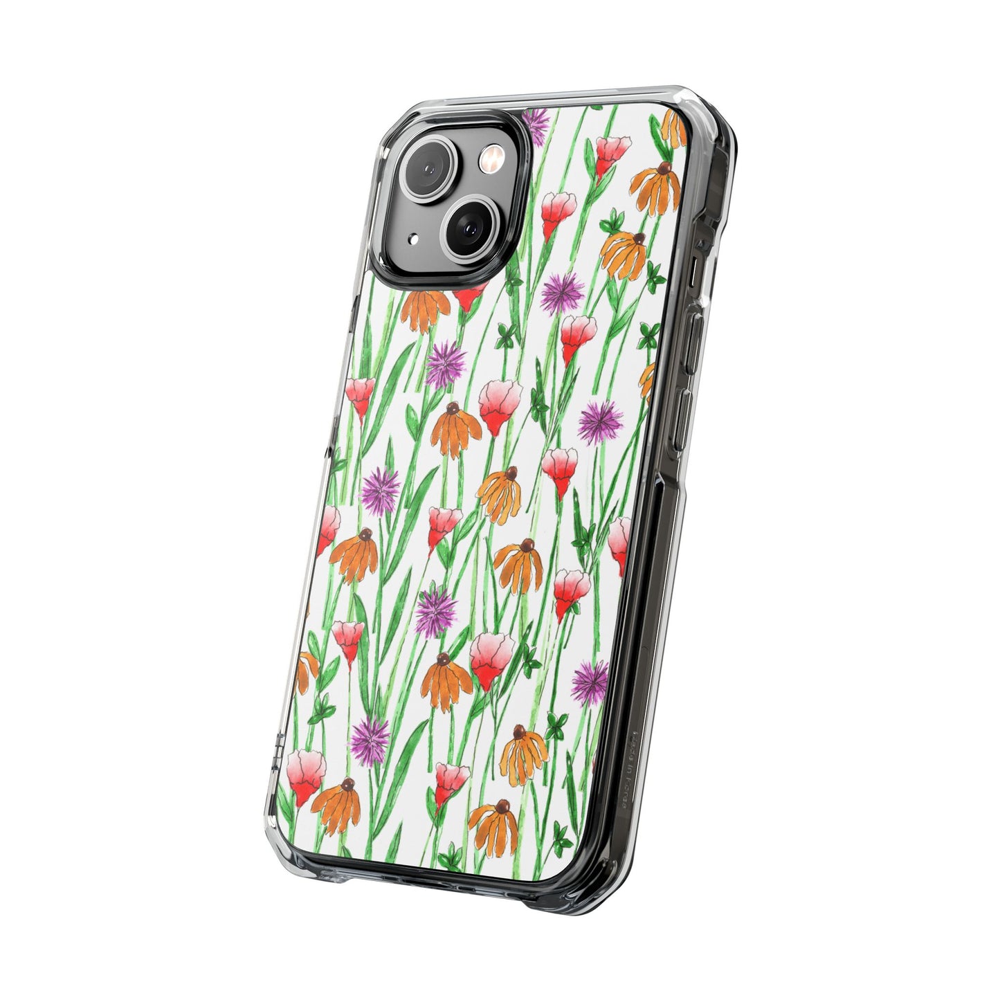 wildflower garden — clear phone case, magsafe® compatible