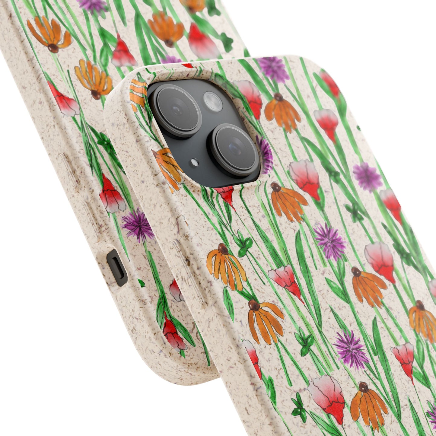 wildflower garden — biodegradable phone case