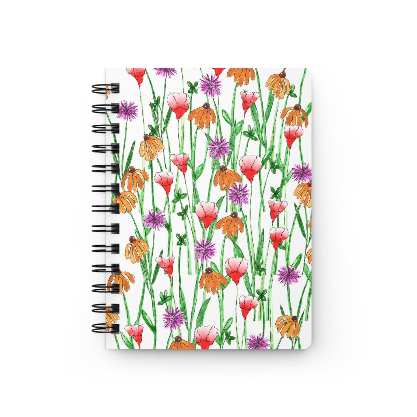 wildflower garden spiral bound journal