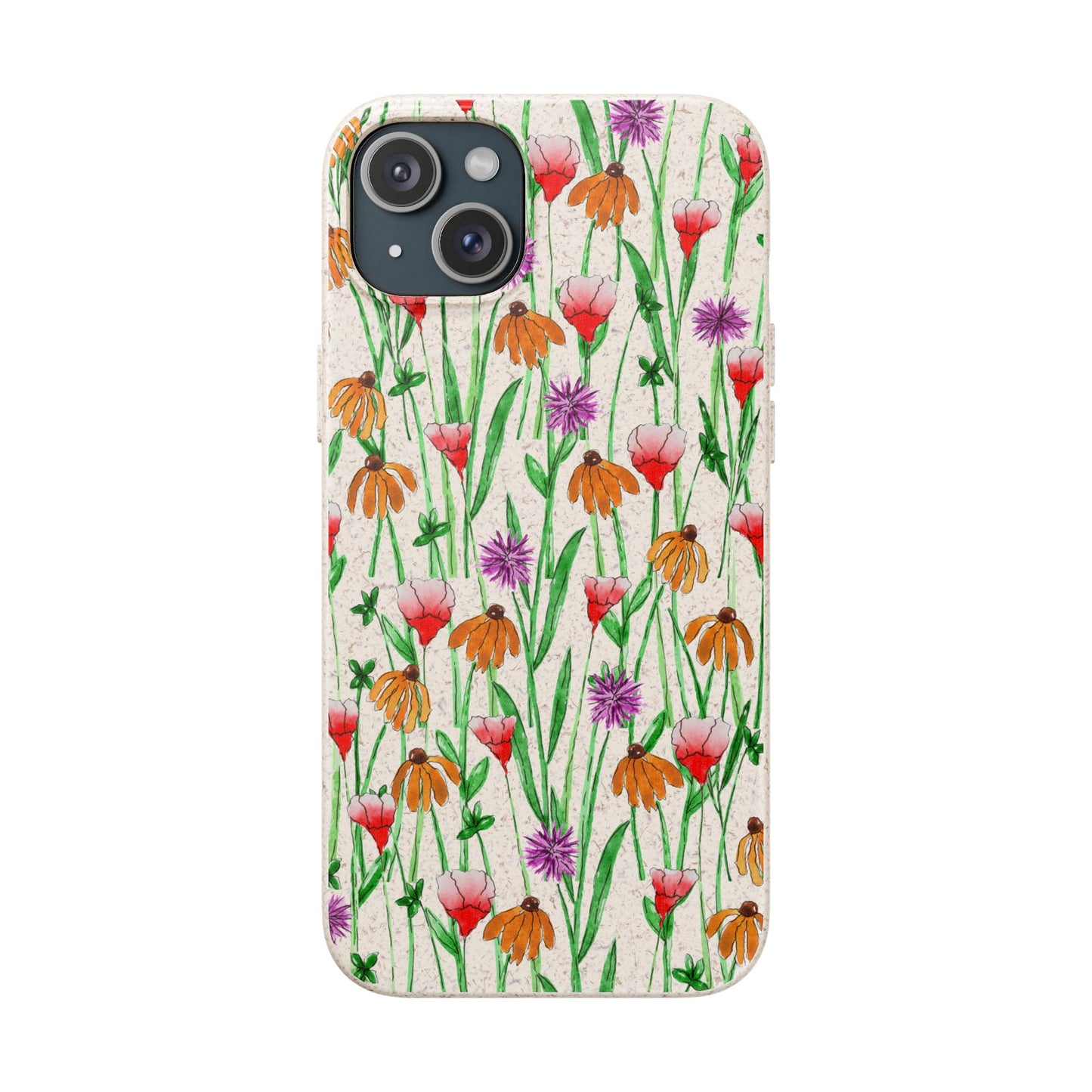 wildflower garden — biodegradable phone case