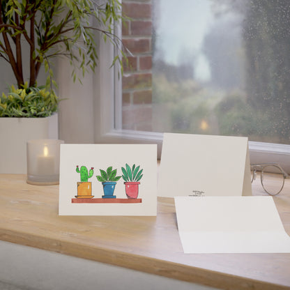 Potted Plants Greeting Card - Set of 10, 30, or 50