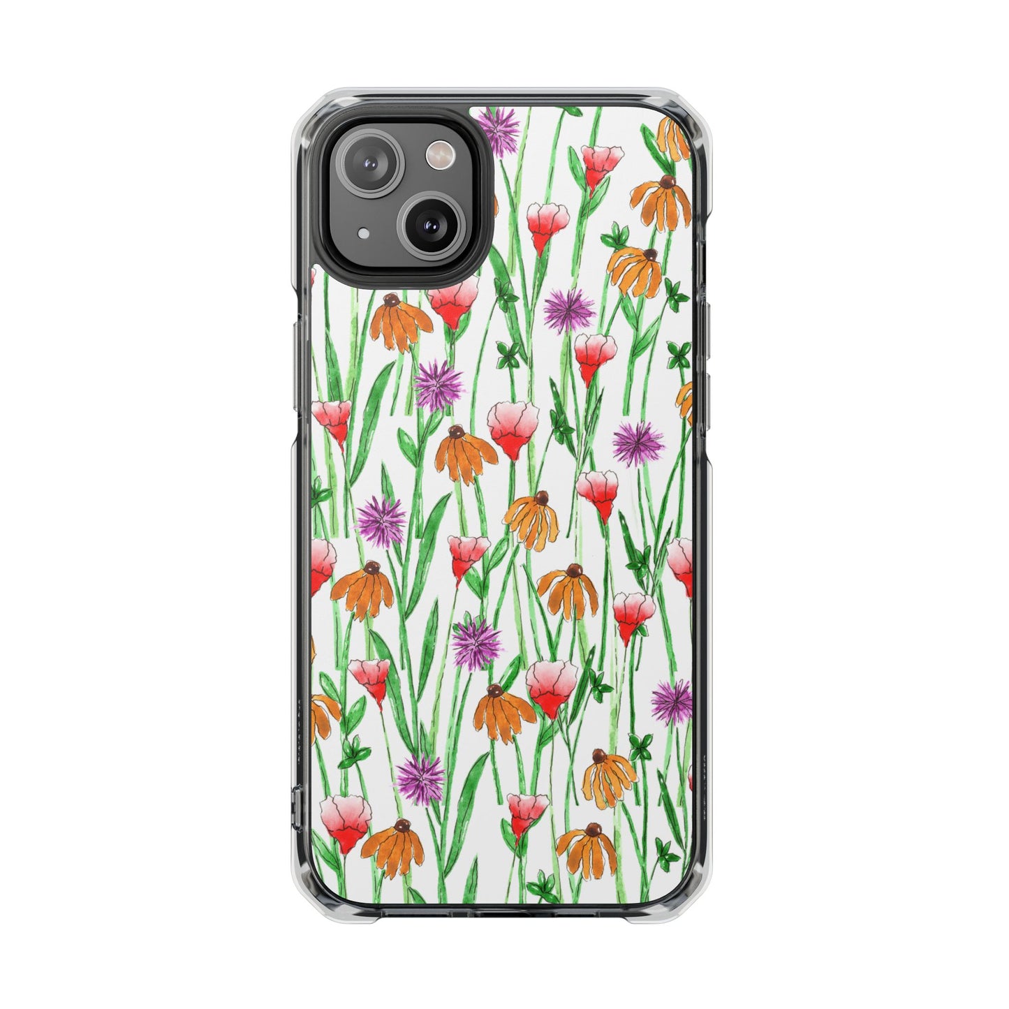 wildflower garden — clear phone case, magsafe® compatible